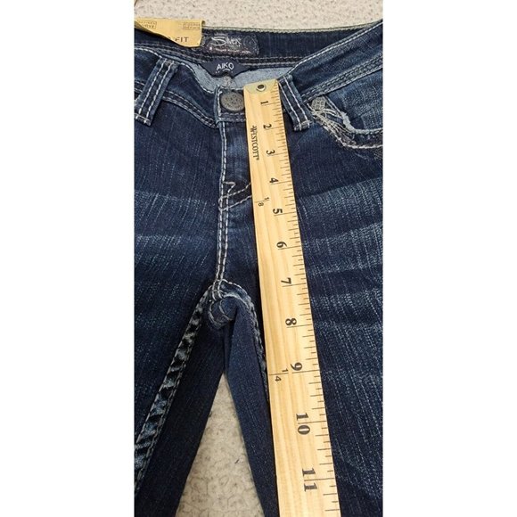 Silver Aiko Jeans Womens Blue Denim Pants Bootcut Legs Mid Rise Size W25 NWT - Picture 11 of 13